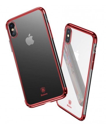 Ốp Lưng iPhone X iPhone 10 Viền Màu Lưng Trong Baseus Minju làm từ nhựa cứng cao cấp ,đàn hồi tốt , lắp đặt máy thoải mái có thiết kế mặt lưng trong suốt hoàn toàn lộ nguyên mặt lưng của máy
